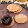 bamboo coasters with  engraved logo bamboo utensils